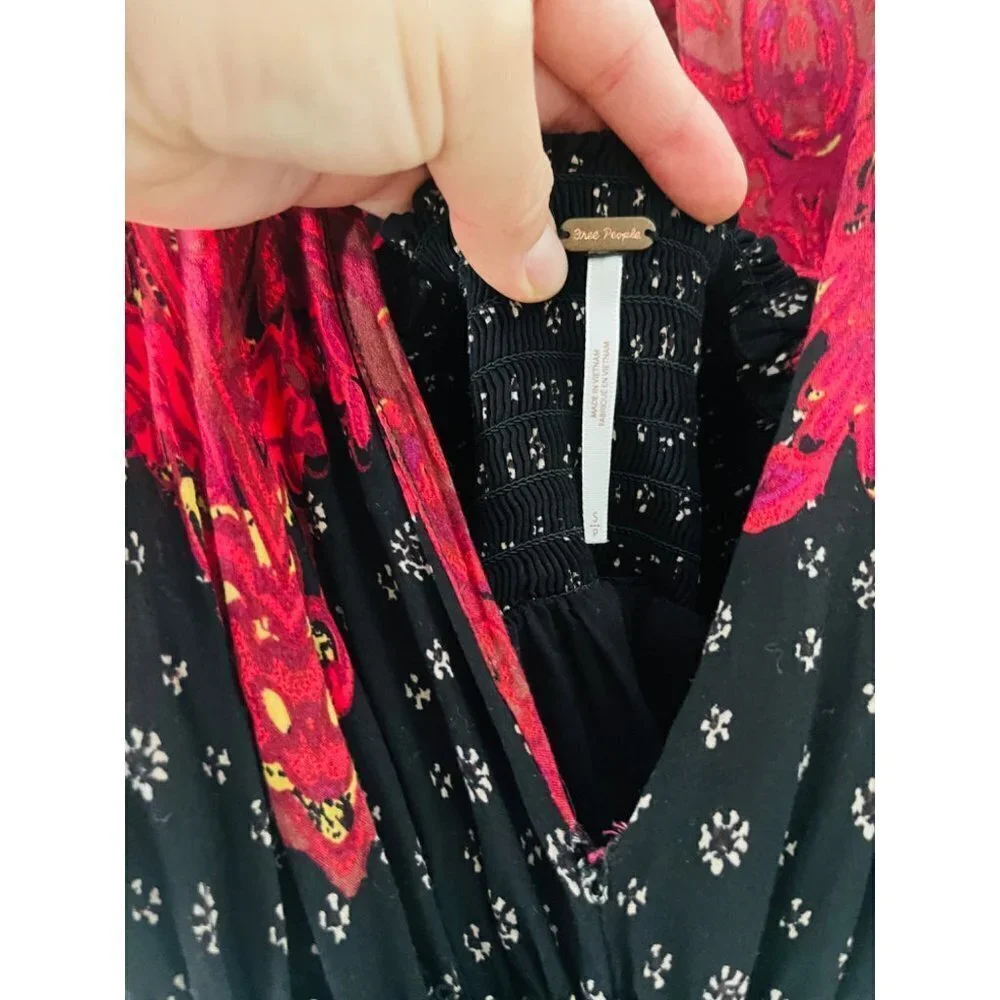 Free People Boho Dress with side cut out Sz S